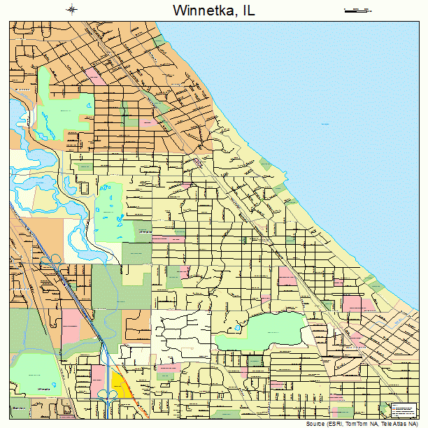 Winnetka, IL street map