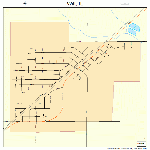 Witt, IL street map