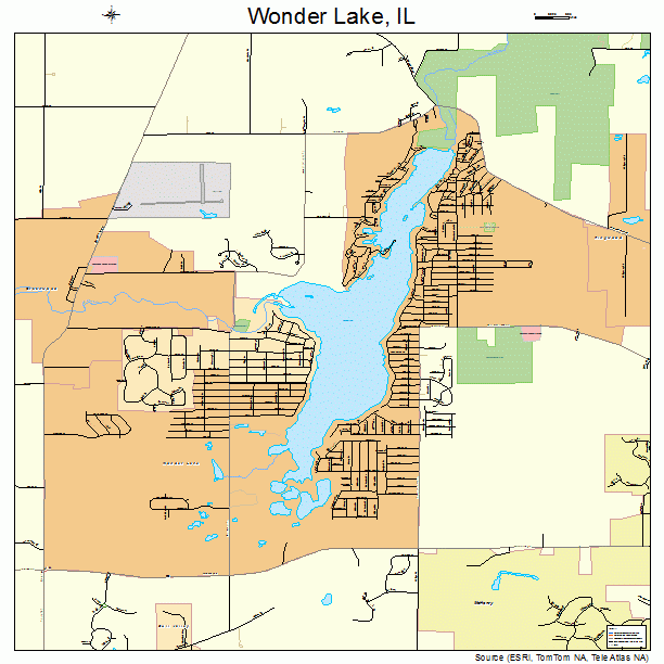 Wonder Lake, IL street map