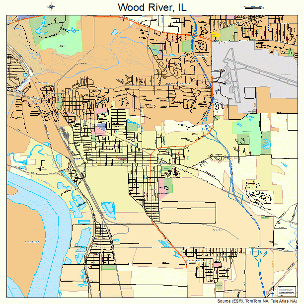 Wood River, IL street map