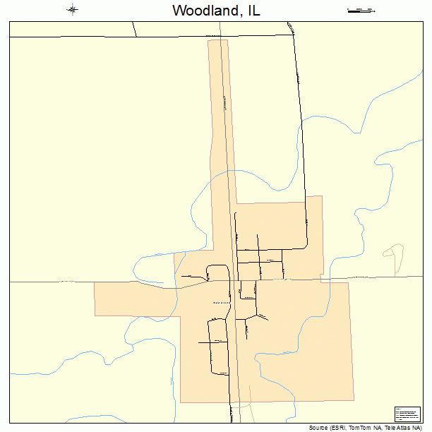 Woodland, IL street map