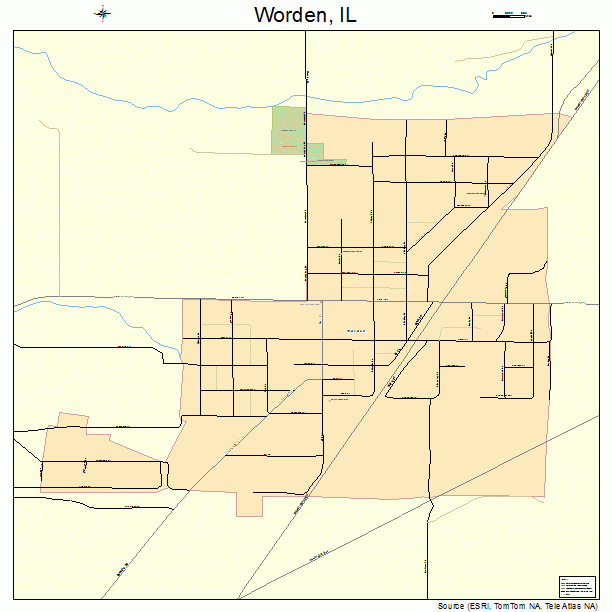 Worden, IL street map