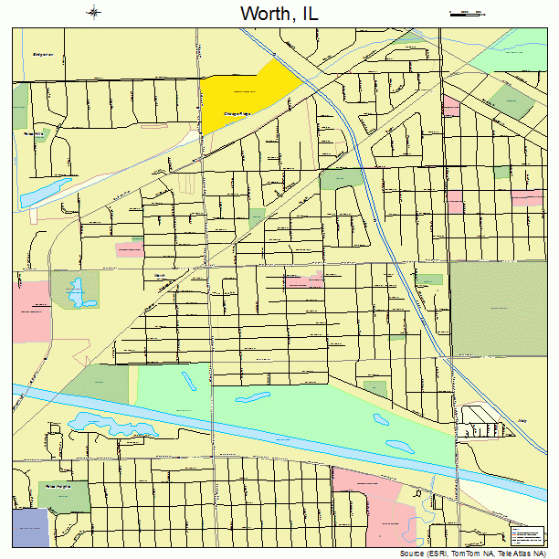 Worth, IL street map