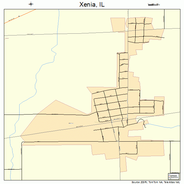 Xenia, IL street map