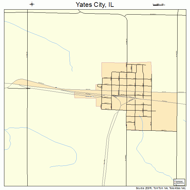 Yates City, IL street map