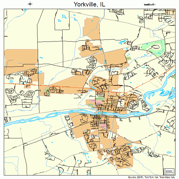 Yorkville, IL street map