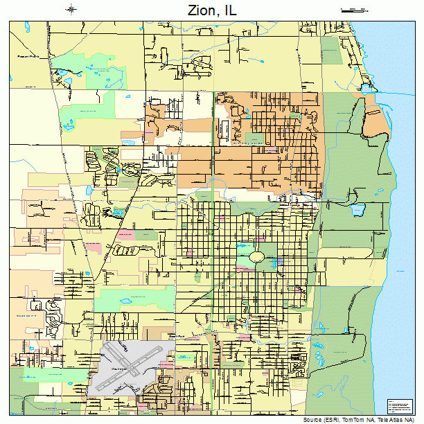 Zion, IL street map