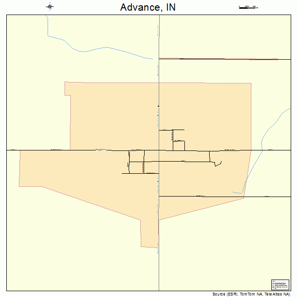 Advance, IN street map