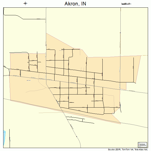 Akron, IN street map