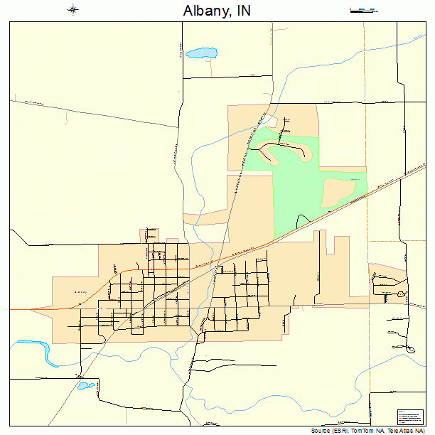 Albany, IN street map