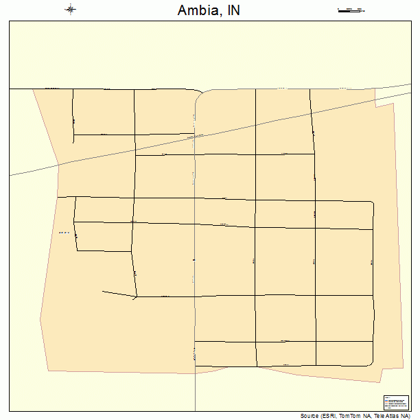 Ambia, IN street map