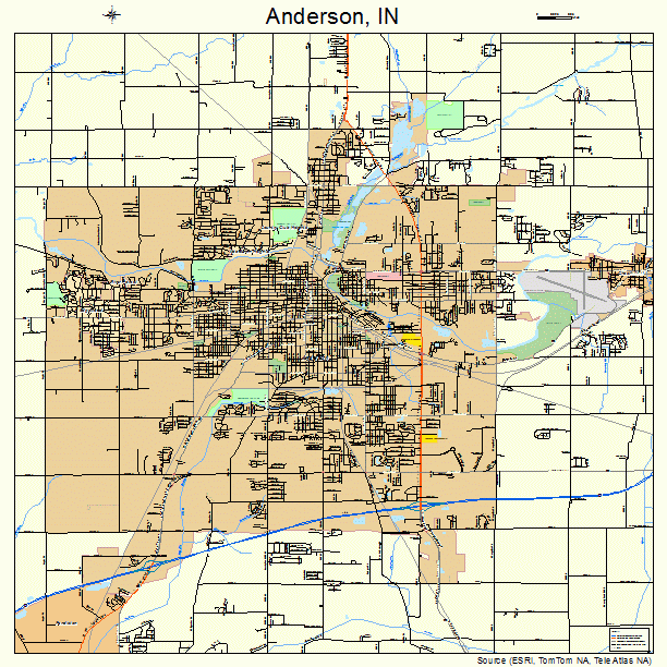 Anderson, IN street map
