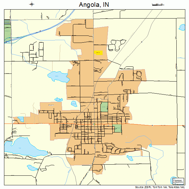 Angola, IN street map