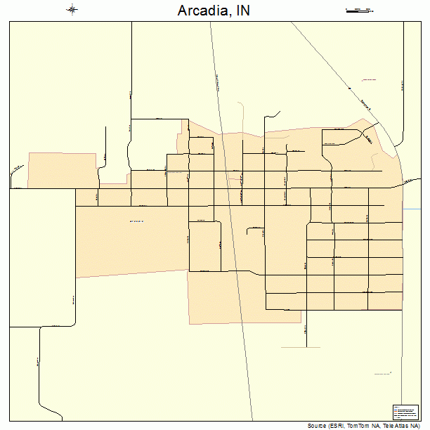 Arcadia, IN street map