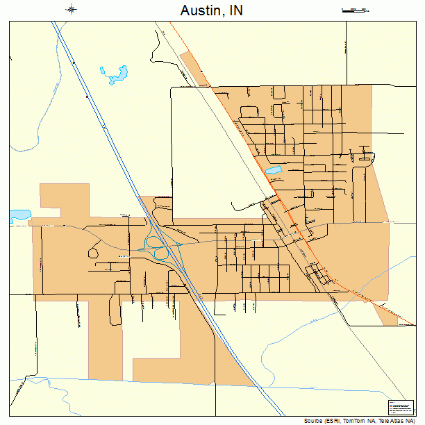 Austin, IN street map