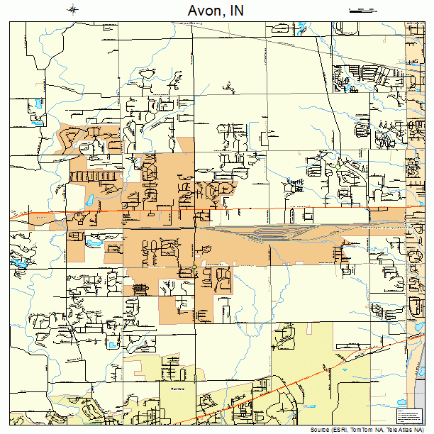 Avon, IN street map