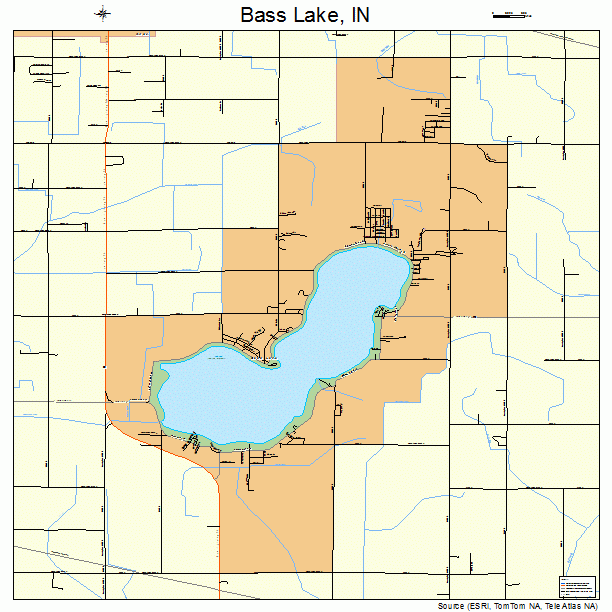 Bass Lake, IN street map