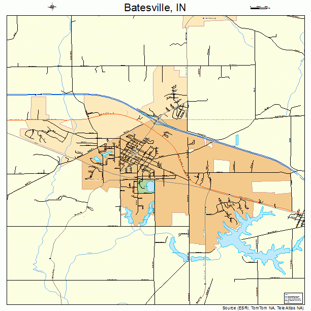 Batesville, IN street map