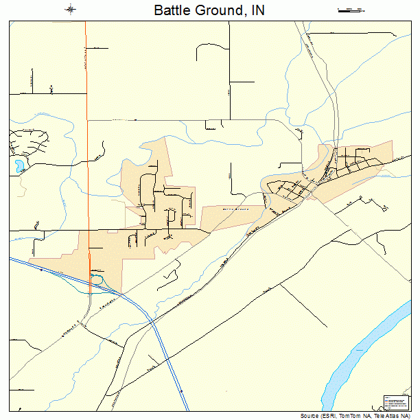 Battle Ground, IN street map