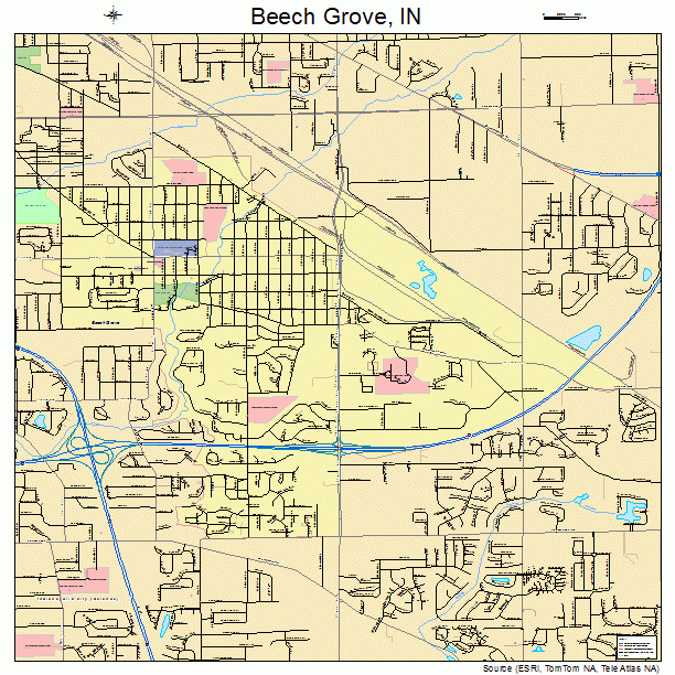 Beech Grove, IN street map