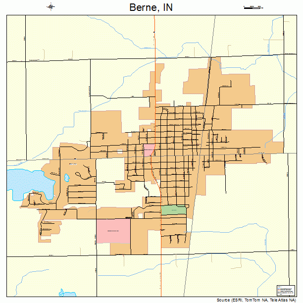 Berne, IN street map