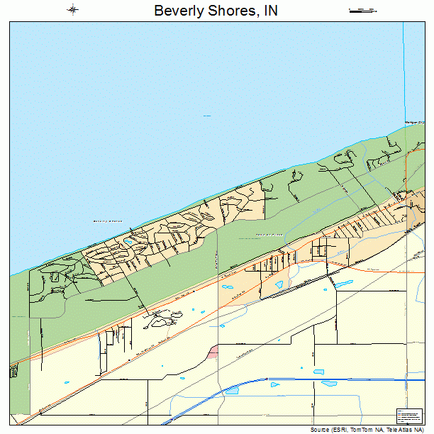 Beverly Shores, IN street map