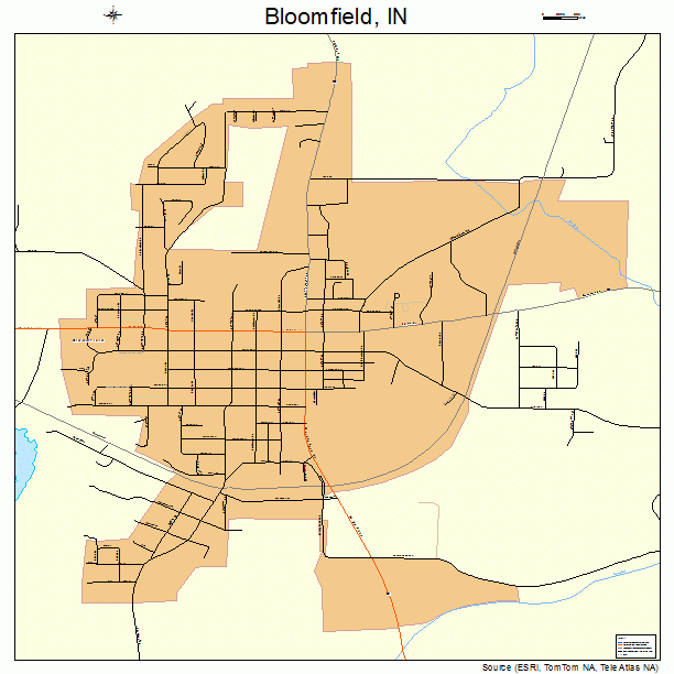 Bloomfield, IN street map