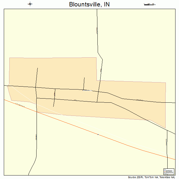 Blountsville, IN street map