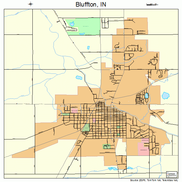 Bluffton, IN street map