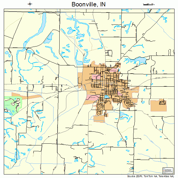 Boonville, IN street map