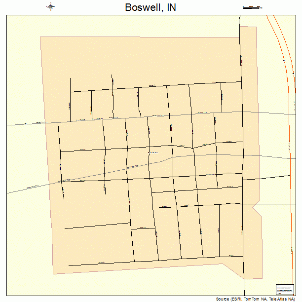 Boswell, IN street map
