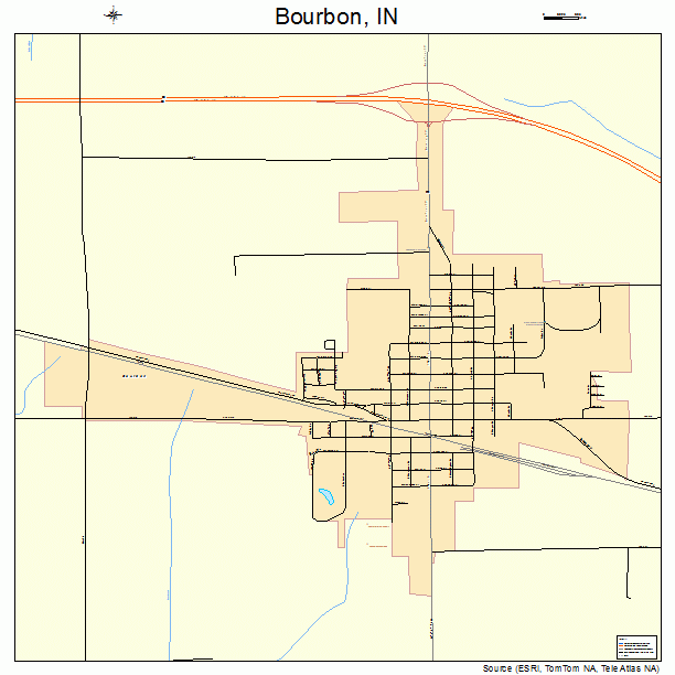 Bourbon, IN street map