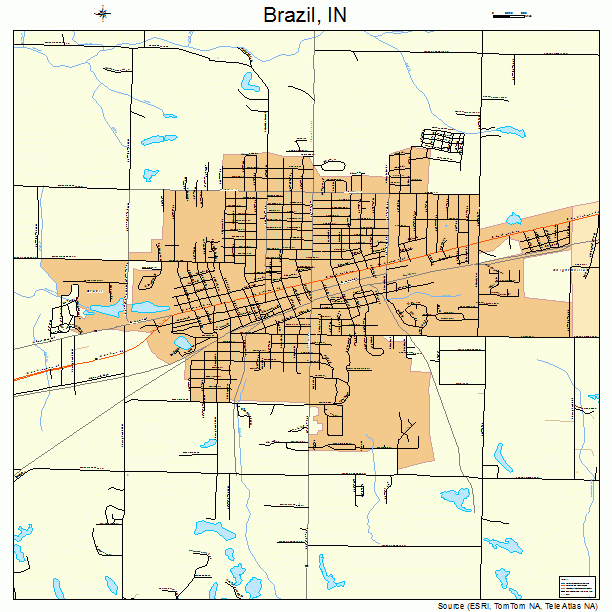 Brazil, IN street map