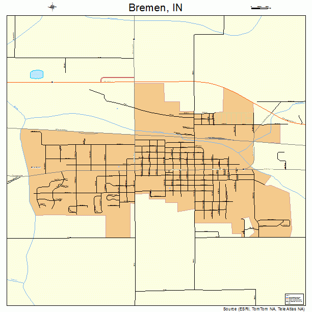 Bremen, IN street map