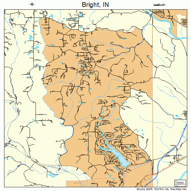 Bright, IN street map