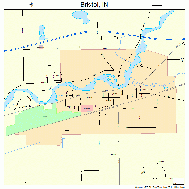 Bristol, IN street map