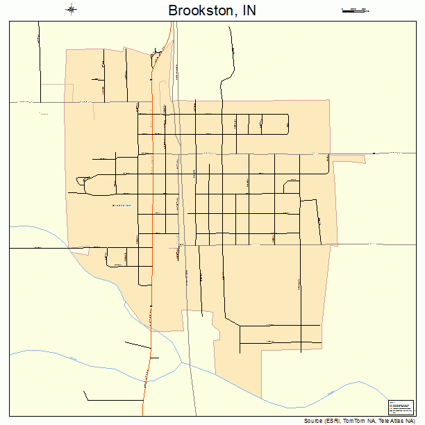 Brookston, IN street map