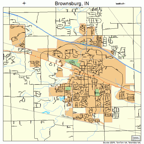 Brownsburg, IN street map