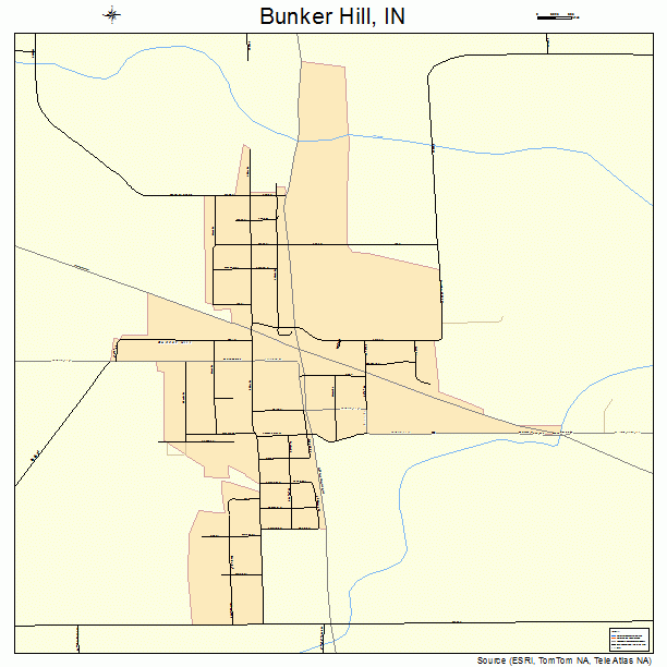 Bunker Hill, IN street map