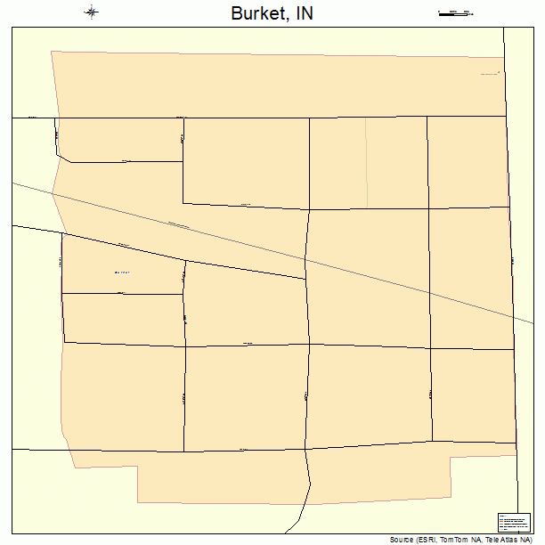 Burket, IN street map