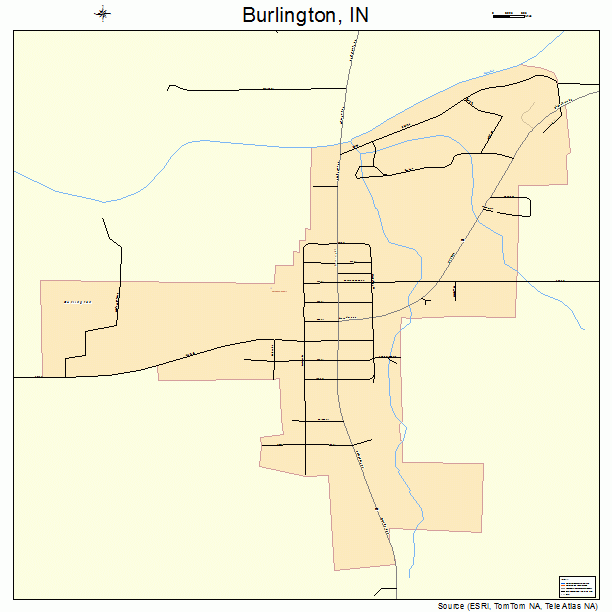 Burlington, IN street map