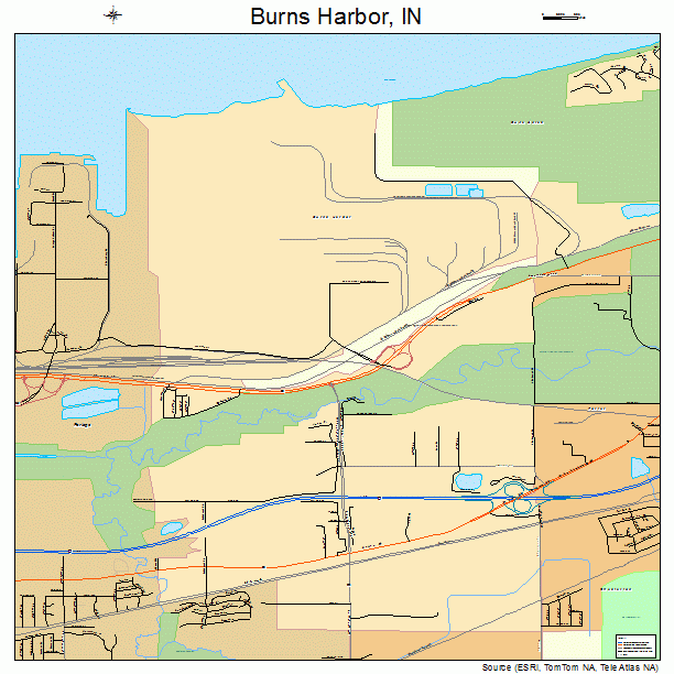 Burns Harbor, IN street map