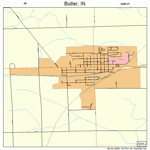 Butler, IN street map