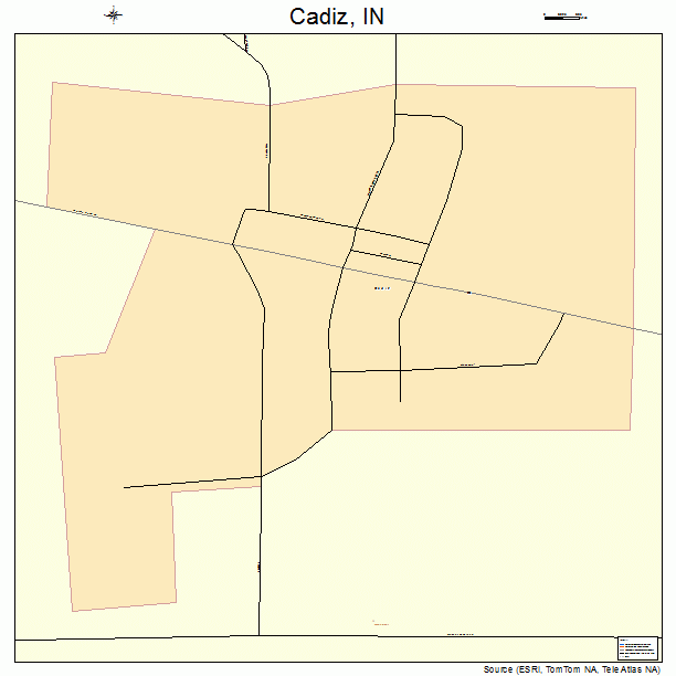 Cadiz, IN street map