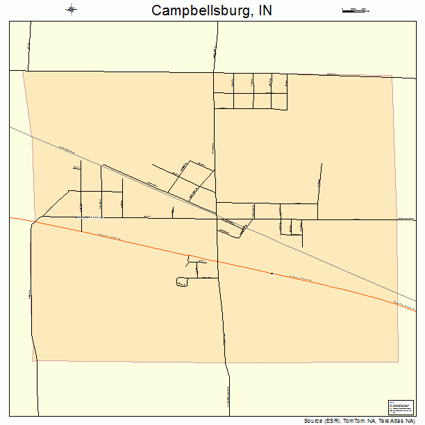 Campbellsburg, IN street map