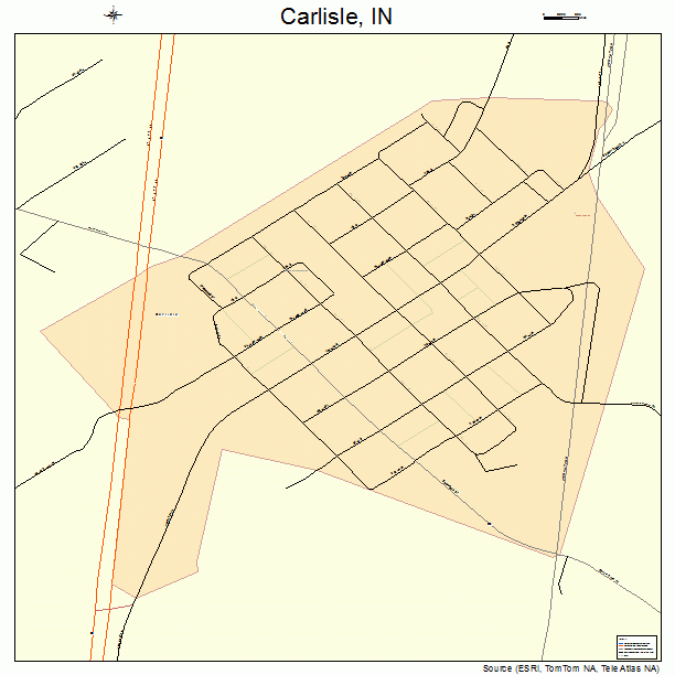 Carlisle, IN street map