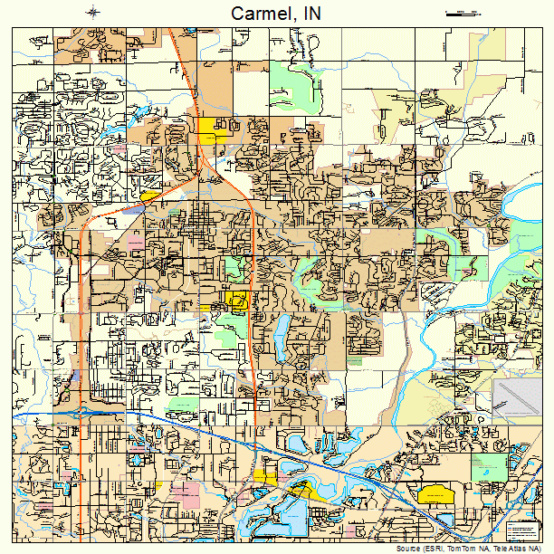 Carmel, IN street map