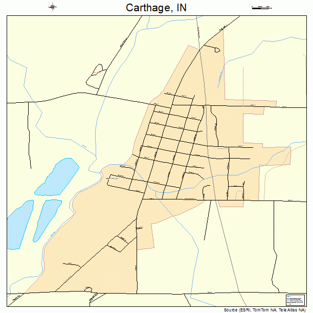 Carthage, IN street map