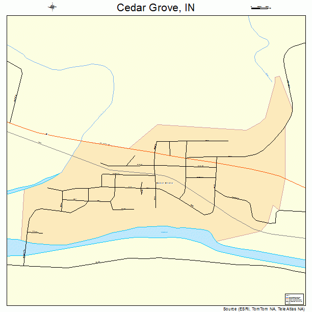 Cedar Grove, IN street map