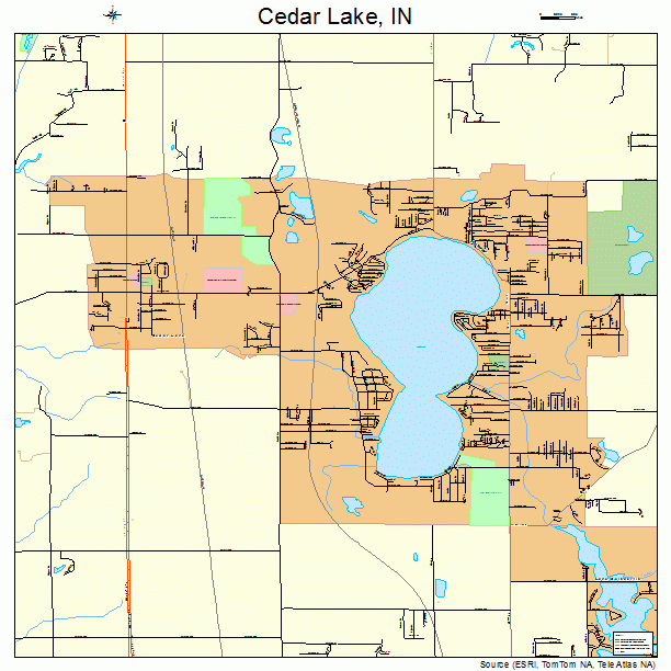 Cedar Lake, IN street map